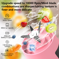 Mixeur Personnel Portable USB Rechargeable en Acier Inoxydable, Tasse Pressoir de Voyage, Mini Mixeur à Smoothies pour Sports, Extérieur, Camping et Voiture
