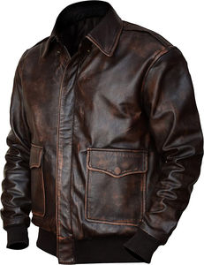 Veste en cuir pour hommes Top Weight Veste en cuir pour hommes en cuir durable et décontractée - Product Image 3