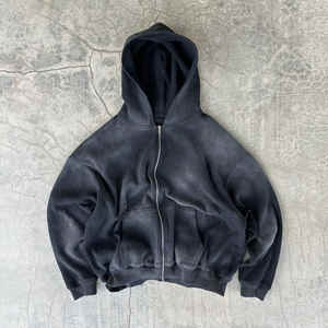 Sudadera con capucha recortada para hombre de calidad superior 100% algodón 600 Gsm Jersey cremoso sin cuerdas de doble capa Colección del fabricante - Product Image 4