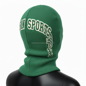 Pasamontañas para Mujer, Premium, 300 GSM, Tejido de Punto Acanalado Suave, Color Verde, Diseño de Panel Único, Bordado de Logotipo Personalizado - Product Image 5