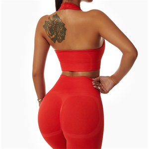 Conjunto de sujetador y mallas de gimnasio con logotipo personalizado para mujer, equipo de Yoga de talla grande con MOQ de 2 piezas para yoga y ejercicio - Product Image 5