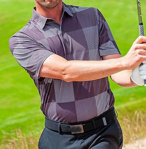 Polo de Golf de secado rápido de alta calidad para hombre, Polo bordado de punto de manga corta elástico transpirable sin costuras personalizado - Product Image 6