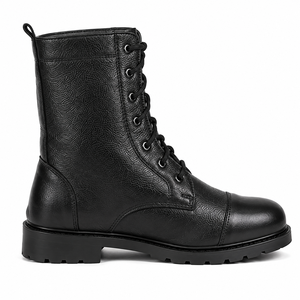 SUPER FORCE 8 Inch Hard-wearing Waterproof <b>Leather</b> Suede Security Training Tactical <b>Boots</b> Ultra Light Male All-Season Zip - Product Image 5