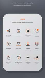 Dron sin Escobillas con Evitación de Obstáculos, Fotografía Aérea FHD 1080p, Tiempo de Vuelo de 10-20 Minutos, Aeronave de Grado Profesional para Adultos - Product Image 2