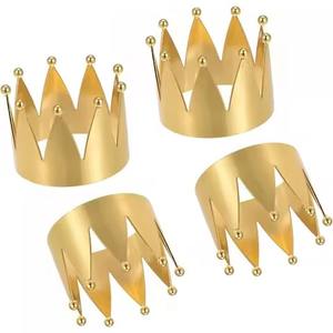 Anillos de Servilleta Modernos de Aluminio Dorado (Juego de 4) Ecológicos y Duraderos para Uso en Hoteles, Restaurantes y Fiestas - Product Image 4