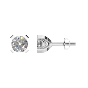 Classique Moissanite Diamant Stud Solitaire Boucles D'oreilles 950 Platine Quatre Prong Réglage Bijoux Pour Femmes De Fournisseur De Confiance - Product Image 1
