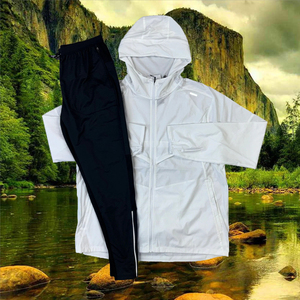 Ensemble de survêtement décontracté à capuche imprimé pour homme, qualité supérieure, nylon léger - Product Image 6