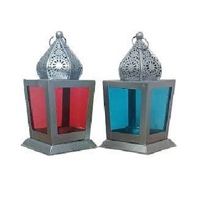 Affordable Price Restaurant Decoration <b>Moroccan</b> <b>Lantern</b> Excellent Quality Glass & Metal Unique Design Set of Two Candle <b>Lantern</b> - Product Image 1