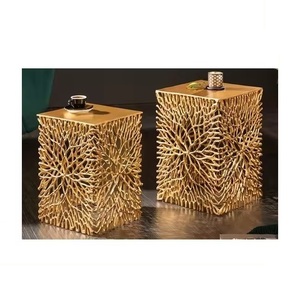 Ensemble de 3 tables basses de meubles de qualité supérieure au meilleur prix, décoration en forme de rectangle, table d'appoint au look chic pour le couloir de la maison - Product Image 2