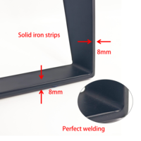 Pieds de bureau et base de table trapézoïdale en acier massif pour 4 personnes, robustes et faciles à installer, par le fabricant