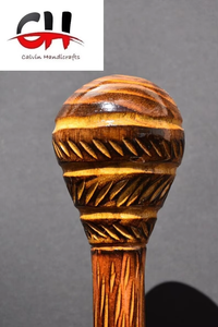 Imagen 3 de 4 Haga clic para ampliar Bastón de madera | Perilla | Madera de cerezo | Hecho a mano | Ideal para encontrar regalos raros. - Product Image 6