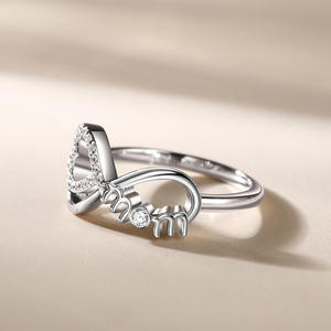 แหวนแฟชั่นเงินสเตอร์ลิงรูปหัวใจ Jeulia Infinity Love Mom - Product Image 6