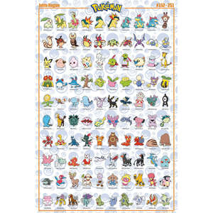 For Pokemon Modern Style <b>Poster</b> Set of 4 Featuring Regions Kanto Johto Hoenn Sinnoh for Wall Decor - Product Image 3