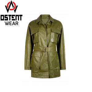 Vente en gros de vestes en cuir pour femmes personnalisées manteau long et confortable pour dames manteaux d'hiver à la mode - Product Image 1