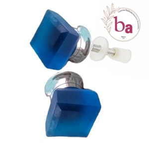 Châu Âu sang trọng pha lê màu ngọc lam Frosted knobs phong cách hiện đại Tủ Ngăn Kéo cửa xử lý & kéo cho nhà bếp tủ quần áo phòng ngủ - Product Image 1