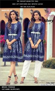 High On Demand Latest Soft <b>Viscos</b> With Printing Work Kurti Manufacturer From India At Wholesale Rate - Product Image 2