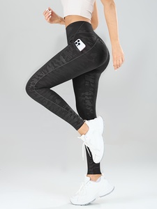 Leggings de sport taille haute sans couture, effet froncé fessier, pour yoga, gym, fitness et course à pied, personnalisables - Product Image 2