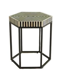 Présentoir à gâteau décoratif en nacre avec incrustation d'os, présentoir supérieur en nacre, nouveau présentoir à gâteau étonnant avec base en tige métallique - Product Image 2