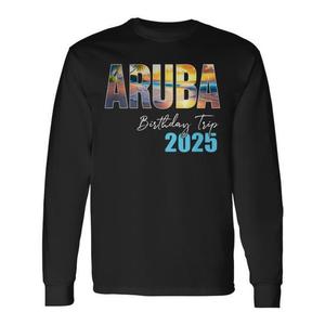 Camiseta de manga larga para tripulación de crucero, promocional, para la fiesta de cumpleaños en Aruba 2025 - Product Image 1