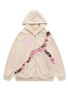 Hip Hop sudadera Tops cremallera chaquetas abrigos ropa Y2K mujeres de punto Vintage coreano Streetwear Zip Up estrella sudaderas con capucha Harajuku - Product Image 6