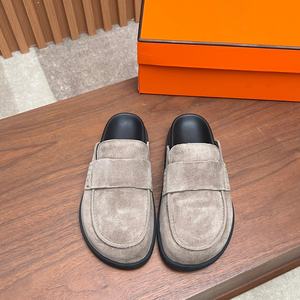 Pantuflas de Diseño de Lujo para Otoño/Invierno, Personalizadas, de Gamuza y Cuero, con Suela Gruesa y Elegante, para Mujer, Punta Cerrada - Product Image 2