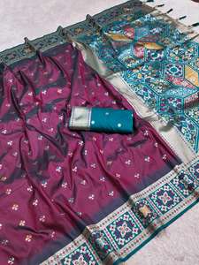 Banarasi Anupama Sarees en soie douce Marché de gros de vêtements indiens et pakistanais en Inde - Product Image 2