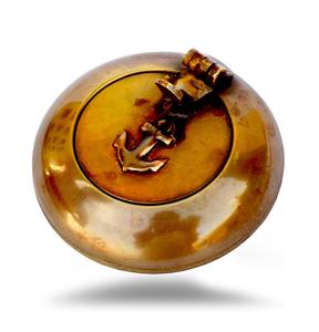 Cenicero de metal de latón moderno fabricante de forma redonda diseño popular hecho a mano en la India - Product Image 4