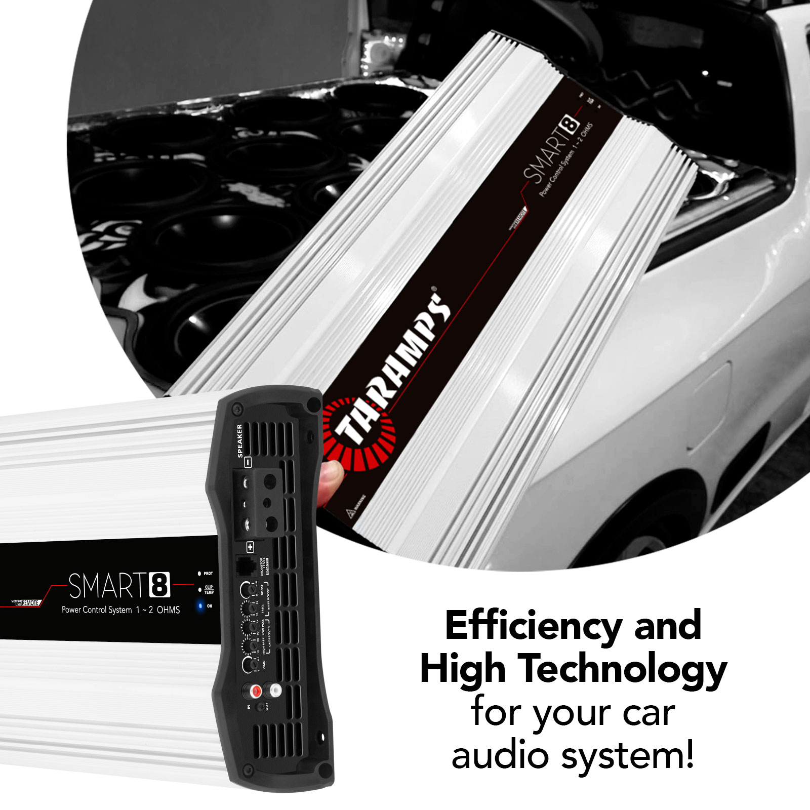 Amplificatore Auto Taramps 8000 Watt 1 Ohm - Potenza Elevata Per Audio Veicoli