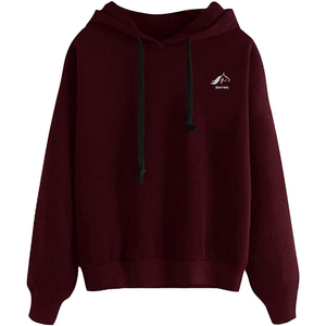 Sudaderas con Capucha para Mujer, Diseño Moderno, Color Sólido, Alta Calidad, para Otoño e Invierno, con Logotipo Estampado en la Parte Delantera, 100% Algodón Lavado - Product Image 2