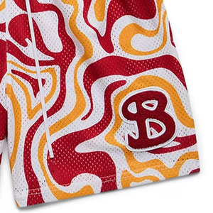 Vente en gros Short de rugby personnalisé avec poches zippées pour homme Short de rugby footy polyester unisexe avec double couture ODM - Product Image 3