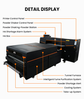 Imprimante DTF PO-TRY nouvelle génération avec 8 têtes d'impression I3200, encre pigmentée, secoueur de poudre intelligent entièrement automatique, four de séchage à température constante