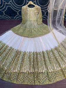 Lehenga Choli de designer, dernier modèle, magnifique travail en jacquard, pallu riche, sari intégral - Product Image 4