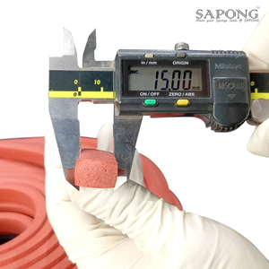 Éponge en caoutchouc de silicone de haute qualité en briques rouges SPSCQHR6010X15 Épaisseur 10 mm x Largeur 15 mm OEM Usine thaïlandaise Ménage - Product Image 5