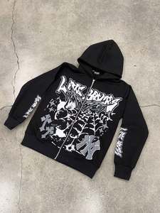 Sweat à capuche surdimensionné en molleton de coton pour homme avec logo imprimé en 3D personnalisé de haute qualité Impression DTG Streetwear pour l'hiver - Product Image 3