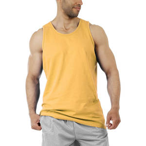 Bleu hommes doux coton sans manches élégant débardeur Muscle Tee coton solide blanc débardeur - Product Image 6