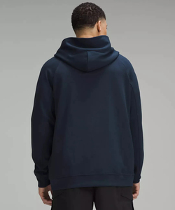 Sweat-shirt à capuche bleu marine pour homme, coupe classique, 100 % coton molletonné, décontracté, pour l'hiver, impression numérique, écologique, coupe-vent - Product Image 3