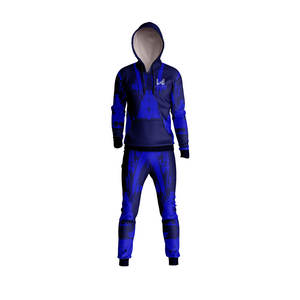 Ensemble de survêtement de sport pour homme en molleton lourd, logo personnalisé, sublimation, fermeture éclair, survêtement de sport réfléchissant, logo sur le devant - Product Image 4