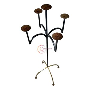 Chandelier à 5 bras au design unique Candélabre pour la maison et la décoration de table de mariage Pot à bougie unique pour la décoration des lumières de Noël - Product Image 1