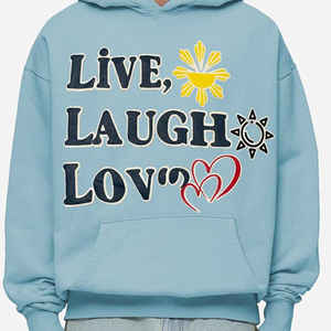 เสื้อฮู้ดแบบกำหนดเองสำหรับผู้ชายผ้าฝ้าย100% น้ำหนักมากพิมพ์ลายสกรีนคุณภาพสูง - Product Image 2