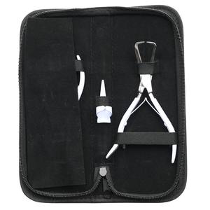 Kit d'outils pour extensions de cheveux à micro-perles, pinces à sertir pour micro-anneaux, pinces à retirer les micro-perles et anneaux de séparation des cheveux pour usage en salon - Product Image 1