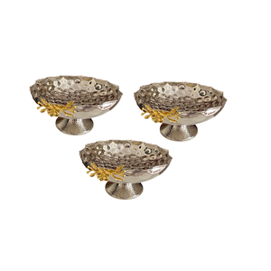 Bol à fruits couleur or en laiton de conception classique avec support design, vaisselle, bol de service de fruits à des prix abordables - Product Image 5