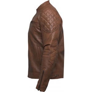 Men Casual <b>Leather</b> <b>Jackets</b> 100% <b>Genuine</b> <b>Leather</b> <b>Jacket</b> Distressed Tan <b>Leather</b> Fashion <b>Jackets</b> - Product Image 2