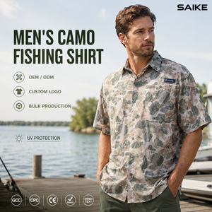 Polo de pêche personnalisé pour homme UPF 50+ léger, séchage rapide, imprimé par transfert thermique, boutonné, respirant, pour sports nautiques, vente en gros OEM - Product Image 1