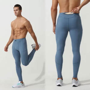 Gran oferta 2024, ropa deportiva ligera, mallas para hombre, mallas activas de cintura alta, mallas con cordón para hombre - Product Image 3
