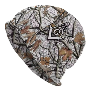 Gorro de Camuflaje RealTree Freemason Square Compass, Gorro Vintage Unisex, Transpirable e Impermeable, 100% Lana - Product Image 5