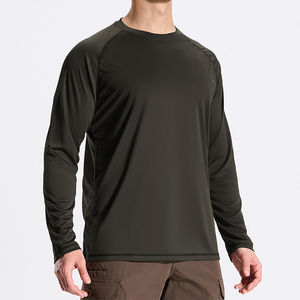 Moda para hombres Ropa al aire libre Rash Guard Camisetas Manga larga Nuevo producto Cuello redondo Slim-Fit Rash Guard para hombres OEM personalizado - Product Image 2