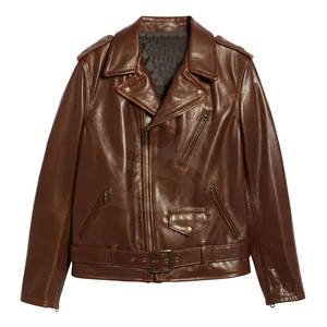 Chaqueta de Invierno de Cuero Genuino Premium, Forro Suave y Cómodo, Perfecta para Ropa Casual de Calle y Conjuntos Modernos para el Día a Día - Product Image 5