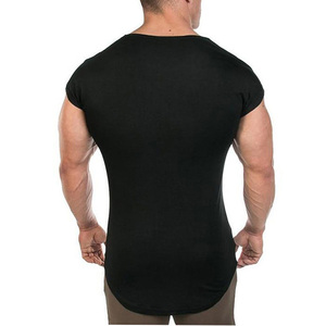 Gym Wholesale fitness t <b>shirt</b> for <b>men</b> custom logo fitness <b>men's</b> t-<b>shirts</b> curved hem muscle fit workout t-<b>shirt</b> - Product Image 5