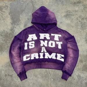 Custom Vintage Faded Oversized French Terry Boxy recortada Sudadera con capucha para hombre apenado apliques bordado ácido lavado Zip up Hoodie - Product Image 5