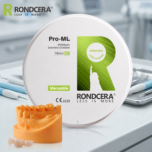 Bloc de zircone polyvalent Rondcera pour laboratoire <span class=keywords><strong>dentaire</strong></span>, matière première traçable, contrôle qualité complet, certification par lots - Product Image 1